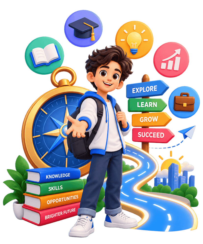 Student exploring education and career paths